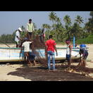 Das nächste Auslegen des Netzes wird vorbereitet